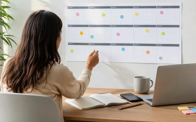 Calendario anual de Colombia con los días festivos marcados