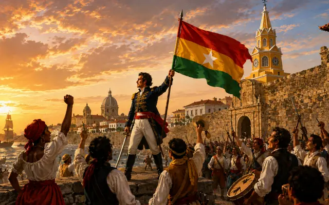 Vista de Cartagena de Indias al atardecer, destino ideal para un puente festivo